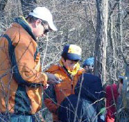 Teacher and youth using G P S at Presque Isle