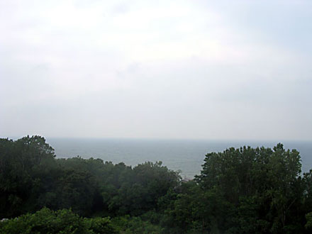 The View of Lake Erie from the TREC Tower deck in June